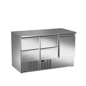 Stół sałatkowy z litym blatem 1358x700x850 mm | ASBER, ETS-140-14 NS