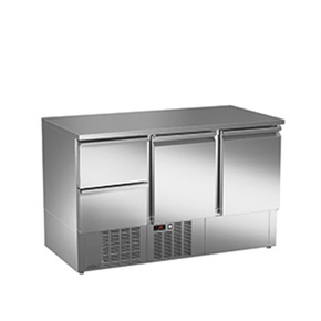 Stół sałatkowy z litym blatem 1358x700x850 mm | ASBER, ETS-140-22 NS