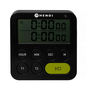 Timer dwuzakresowy, czarny, 82x20x86 mm | HENDI, 582046