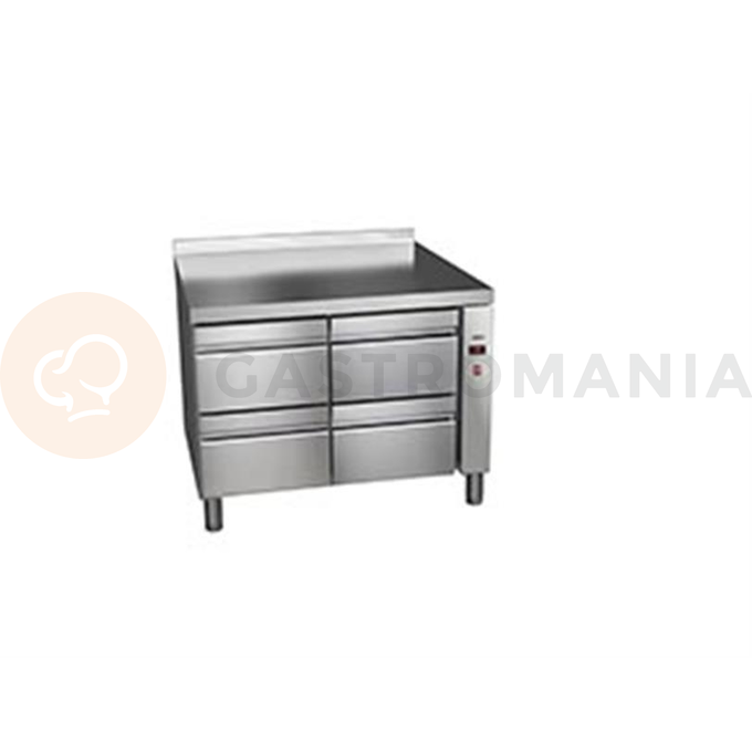 Stół chłodniczy 600 mm z szufladami bez agregatu 1192x600x850 mm | ASBER, ETP-6-117-04 R HC SB40 Essenzial Line