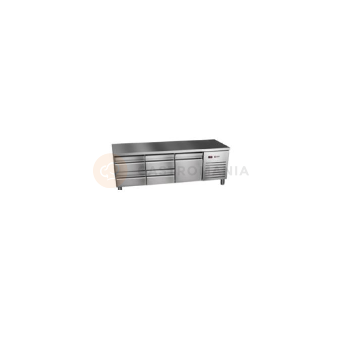 Stół chłodniczy 700 mm GN 1/1 - wysokość 600 mm 1792x700x584 mm | ASBER, ETPB-180-05 HC 90NS Essenzial Line