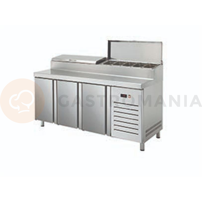 Stół do pizzy zespolony 800 mm EN 400x600 mm 1792x700x1050 mm | ASBER, ETPZ-8-150 HC 90NS GN1/3