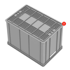 Plastikowy kontener Serie Europa szary - wys. wew. 435 mm | PAVONI, E6445