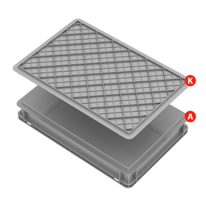 Plastikowy kontener Serie Europa biały - wys. wew. 85 mm | PAVONI, E6409L