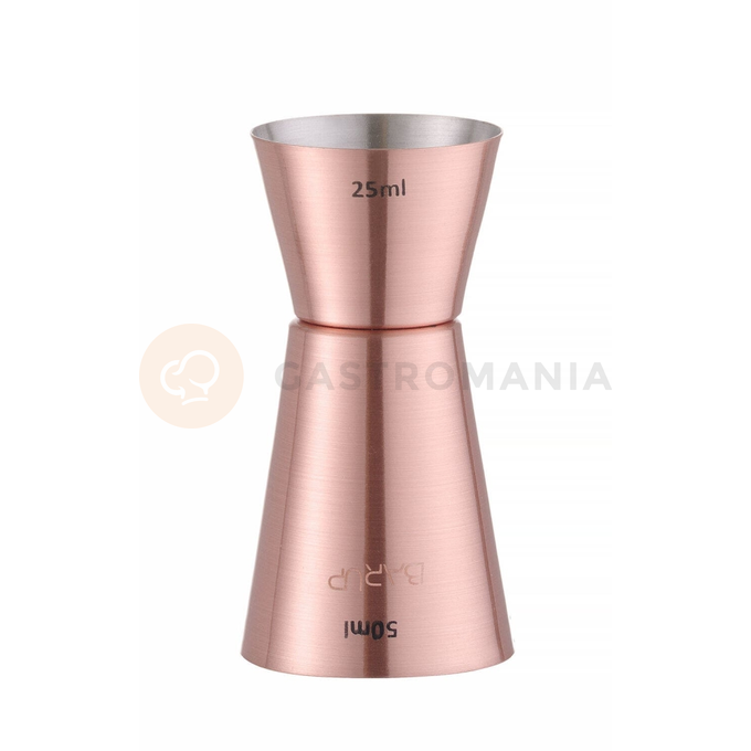 Jigger - miarka barmańska 25/50 ml, miedziany, 42x86 mm | BAR UP, 596548