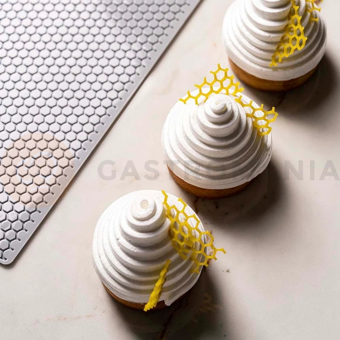 Mata z teksturą - 300x200x3 mm - Honey pattern, plaster miodu  | PAVONI, GG067S