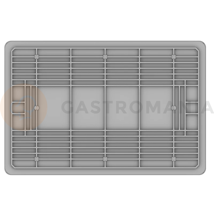 Plastikowy kontener Serie Europa szary - wys. wew. 395 mm | PAVONI, E6441