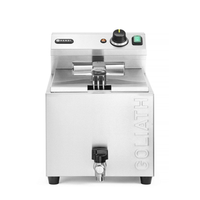 Frytownica XL z kranem spustowym, 10 l, 400V/10200W, 300x585x392 mm | HENDI, Goliath