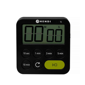 Timer jednozakresowy, czarny, 82x20x88 mm | HENDI, 582039
