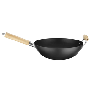 Wok z drewnianym uchwytem, 324x565 mm | HENDI, 627907