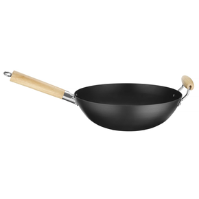 Wok z drewnianym uchwytem, 324x565 mm | HENDI, 627907