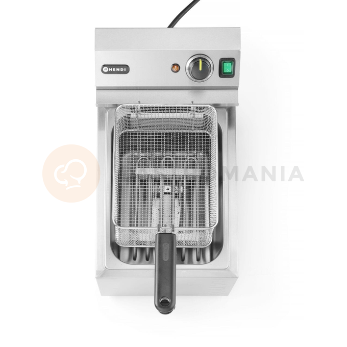 Frytownica XL z kranem spustowym, 10 l, 400V/10200W, 300x585x392 mm | HENDI, Goliath