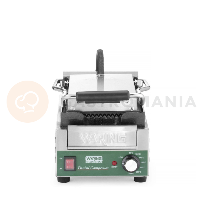 Grill kontaktowy, 1800W, 317x596x260 mm | WARING, Panini Compresso Slimline