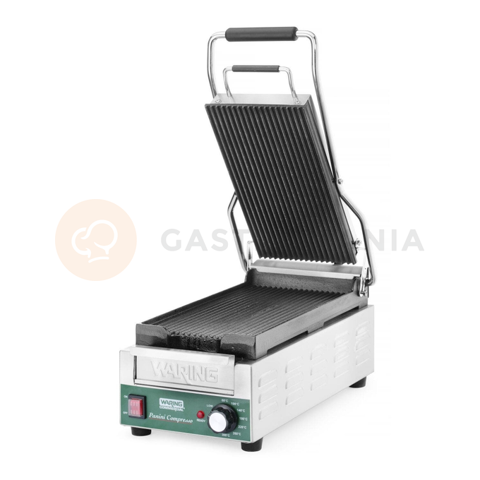 Grill kontaktowy, 1800W, 317x596x260 mm | WARING, Panini Compresso Slimline