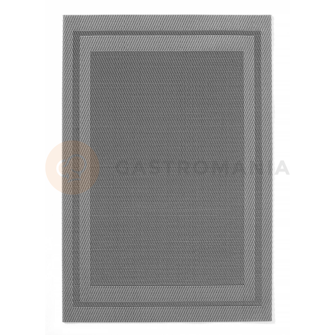 Podkładka na stół, ramka - zestaw, grafitowa, 6 szt., 450x300 mm | HENDI, 597880
