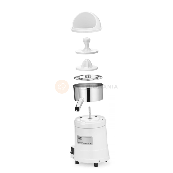 Wyciskarka elektryczna do cytrusów, z osłoną, biała, 375W, 254x254x495 mm | WARING, JX40CE