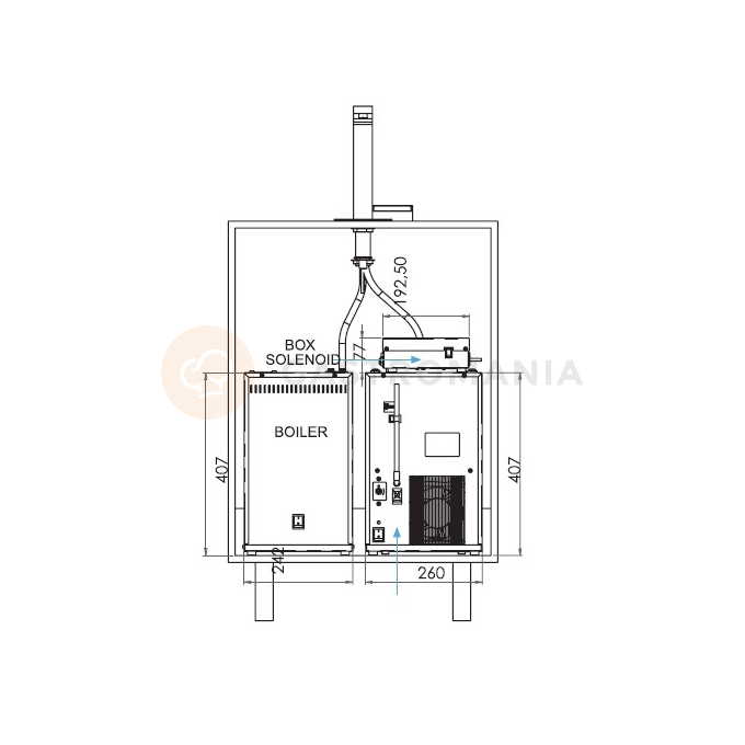 Dystrybutor wody gorącej, zimnej i gazowanej 80 l/h | MIJAR, MultiPro HCG 80
