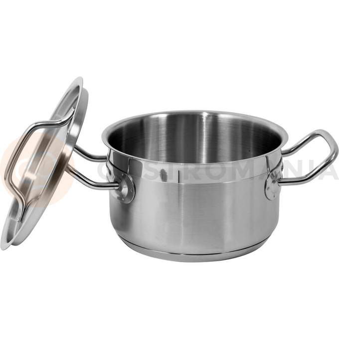 Profesjonalny garnek średni z pokrywką, o wymiarach 16x9,5 cm oraz pojemności 1,9 l.

Garnek YATO Professional Kitchen Equipment przeznaczony jest do profesjonalnego wykorzystania w branży gastronomicznej. Doskonale nadaje się do przygotowywania wszelkiego rodzaju potraw.

Wykonany jest z wysokiej jakości stali nierdzewnej 21/0, opracowanej specjalnie do użytku w gastronomii. Najważniejszą zaletą garnków wykonanych z tego rodzaju stali jest przewodzenie ciepła aż o 30% większe w porównaniu ze standardowymi garnkami wykonanymi ze stali 304. Charakteryzuje je również podwyższona odporność na uszkodzenia mechaniczne oraz działanie kwasów organicznych i detergentów. Właśnie dlatego, nadają się do mycia w zmywarkach, oraz są odporne na intensywne szorowanie powierzchni. 

Co ważne, garnki wykonane ze stali typu 21/0 nie zawierają szkodliwych dla zdrowia ludzkiego manganu i niklu.
Specjalna konstrukcja dna kapsułowego rozprowadza ciepło równomiernie po całej powierzchni spodu, co zwiększa stopień wykorzystania ciepła i efektywność gotowania. Przekłada się to bezpośrednio na ich jakość oraz komfort pracy kucharza. Takie rozwiązanie zmniejsza również ryzyko przypalenia potraw. 

Wkładka ferromagnetyczna w dnie pozwala na stosowanie garnków YATO na każdym rodzaju kuchenek, takich jak:
- elektryczna
- indukcyjna
- gazowa
- ceramiczna 

Boczne ściany garnka i pokrywka są wykonane z grubej stali, utrzymującej temperaturę dłużej niż standardowe naczynia ze stali typu 304. 

W garnkach YATO zastosowano wyjątkowo masywne i nienagrzewające się, solidnie zamocowane uchwyty. Gwarantuje to bezpieczeństwo i wieloletnią trwałość użytkowania.



 | YG-00021, Garnek średni z pokrywką ze stali nierdzewnej 16x9,5 cm 1,9 l