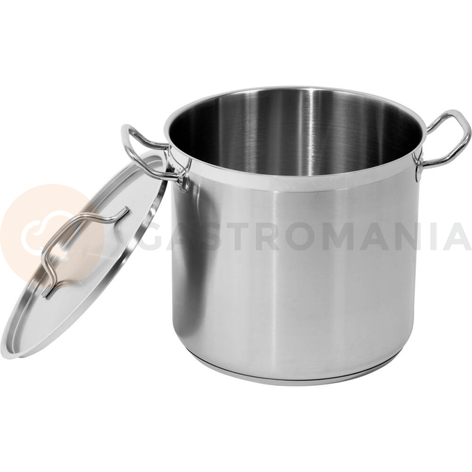 Profesjonalny garnek wysoki z pokrywką, o wymiarach 28x25 cm oraz pojemności 15,4 l.

Garnek YATO Professional Kitchen Equipment przeznaczony jest do profesjonalnego wykorzystania w branży gastronomicznej. Doskonale nadaje się do przygotowywania wszelkiego rodzaju potraw.

Wykonany jest z wysokiej jakości stali nierdzewnej 21/0, opracowanej specjalnie do użytku w gastronomii. Najważniejszą zaletą garnków wykonanych z tego rodzaju stali jest przewodzenie ciepła aż o 30% większe w porównaniu ze standardowymi garnkami wykonanymi ze stali 304. Charakteryzuje je również podwyższona odporność na uszkodzenia mechaniczne oraz działanie kwasów organicznych i detergentów. Właśnie dlatego, nadają się do mycia w zmywarkach, oraz są odporne na intensywne szorowanie powierzchni.

Co ważne, garnki wykonane ze stali typu 21/0 nie zawierają szkodliwych dla zdrowia ludzkiego manganu i niklu.

Specjalna konstrukcja dna kapsułowego rozprowadza ciepło równomiernie po całej powierzchni spodu, co zwiększa stopień wykorzystania ciepła i efektywność gotowania. Przekłada się to bezpośrednio na ich jakość oraz komfort pracy kucharza. Takie rozwiązanie zmniejsza również ryzyko przypalenia potraw.

Wkładka ferromagnetyczna w dnie pozwala na stosowanie garnków YATO na każdym rodzaju kuchenek, takich jak:
• elektryczna
• indukcyjna
• gazowa
• ceramiczna

Boczne ściany garnka i pokrywka są wykonane z grubej stali, utrzymującej temperaturę dłużej niż standardowe naczynia ze stali typu 304.

W garnkach YATO zastosowano wyjątkowo masywne i nienagrzewające się, solidnie zamocowane uchwyty. Gwarantuje to bezpieczeństwo i wieloletnią trwałość użytkowania.
Przeznaczona do profesjonalnego wykorzystania w branży gastronomicznej. Doskonale nadaje się do gotowania wszelkiego rodzaju potraw.


 | YG-00004, Garnek wysoki z pokrywką ze stali nierdzewnej 28x25 cm 15,4 l