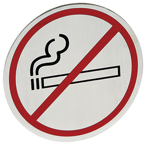 Tabliczka informacyjna - samoprzylepna „zakaz palenia”, średnica: 16 cm | HENDI, 663806