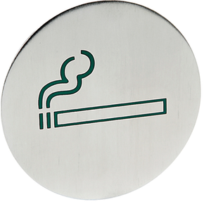 Tabliczka informacyjna - samoprzylepna „dla palących”, średnica: 16 cm | HENDI, 663820