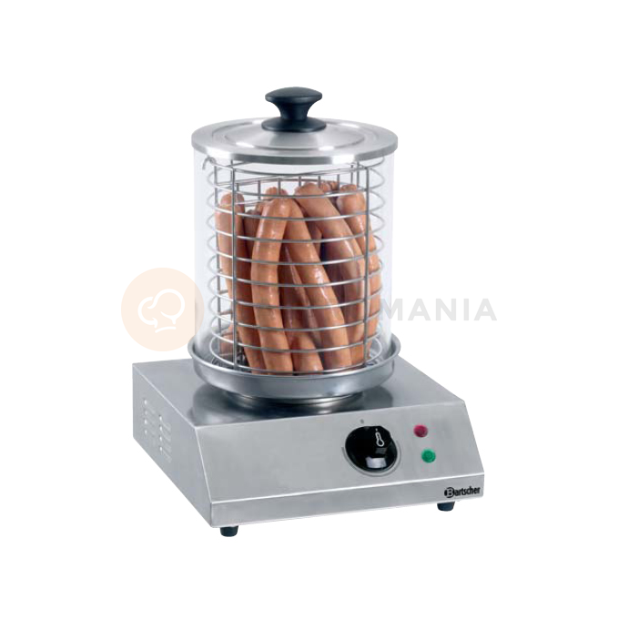 Urządzenie do hot-dogów ze szklanym pojemnikiem, średnica 20 cm | BARTSCHER, A120406