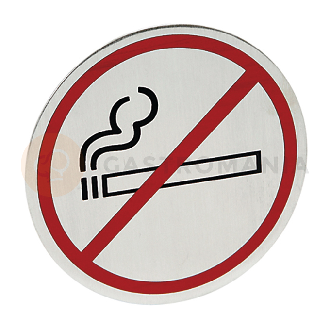 Tabliczka informacyjna - samoprzylepna „zakaz palenia”, średnica: 16 cm | HENDI, 663806