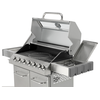 Grill gazowy 6+1 o nowoczesnym wyglądzie wykonany ze stali nierdzewnej, wyposażony w żeliwny ruszt o wymiarach 82 x 41,5 cm. Półki boczne oraz pojemna, zamykana szafka ułatwią przechowywanie przypraw i niezbędnych akcesoriów. Palnik boczny o mocy 2,2 kW umożliwi gotowanie i podgrzewanie potraw w garnku lub na patelni. Dodatkowym atutem jest miejsce na butlę gazową, pojemnik ze stali nierdzewnej umieszczony w jednej z półek bocznych oraz wbudowany otwieracz do butelek.

Wymiary i waga:
• Grill: 144 x 57 x 112cm 
• Ruszt żeliwny, żebrowy (4szt) - powierzchnia grzewcza 82 x 41,5 cm, waga 6,45kg
• Okrągły ruszt (ø30cm) wbudowany w ruszt żebrowy. Możliwość wyjęcia okrągłego rusztu i włożenia specjalnej, kamiennej płyty na pizzę (brak w zestawie)
• Kratka podgrzewająca: 82 x 12cm 
• Waga grilla: 46 kg
• Wymiar szyby: 76 x 13cm
• Wymiar półki bocznej: 34,5 x 42,5cm
• Wymiar pojemnika na jedzenie: 26,5 x 32,5 x 9,5cm
• UWAGA: brak płyty żeliwnej w zestawie. Możliwość dokupienia dwustronnej płyty o wymiarach 22 x 41cm (indeks YG-20020)

Informacje:
• Otwierana szafka ze specjalną kieszenią (otworem) przeznaczonym na przechowywanie w trakcie i po grillowaniu polskiej butli gazowej 11kg. 
• Pokrywa z termometrem zapewnia szybsze grillowanie oraz osłonę przed wiatrem. Dodatkowo dym z potraw nada im odpowiedni smak i aromat.
• Szybka umieszczona w pokrywie umożliwia podgląd stanu przyrządzanych potraw. Szybka o grubości 6mm odporna na wysoką temperaturę.
• Zapalnik umieszczony w pokrętłach
• Wyjmowany pojemnik na jedzenie - idealna do przechowywania zamarynowanych potraw, odłożenia upieczonych, gorących potraw i utrzymywanie ich temperatury (dodatkowo można owinąć je aluminiową folią)
• Niezawodny, żeliwny ruszt, który szybko się nagrzewa i długo utrzymuje ciepło.
• Kratka podgrzewająca nad rusztem wykonana ze stali nierdzewnej 
• Ilość palników: 6+1, czyli 6 palników głównych ze stali nierdzewnej, każdy o mocy 3kW. 1 palnik boczny o mocy 2,2kW.
• Łączna moc: 20,2kW
• Średnie spalanie gazu*: 1468 g/h
• Palnik boczny umożliwia ugotowanie lub podgrzanie zupy, przygotowanie sosów, zagotowanie wody na herbatę. 
• Stalowa misa odporna na działania wysokiej temperatury 
• Półki boczne oraz pojemna, zamykana szafka ułatwią przechowywanie przypraw i niezbędnych akcesoriów.
• 4 obrotowe kółka z hamulcem ułatwią transport grilla.
• 6 wieszaków umieszczonych na półkach bocznych. Idealne do zawieszenia sztućców, ściereczki itp.
• 7 pokręteł z niebieskim światłem LED, które zapalają się po uruchomieniu danego palnika. Oświetlenie ułatwią grillowanie po zmroku, informuje który palnik jest włączony
• Wyprofilowane osłony palnika (aromatyzery) z wycięciami 
• Otwieracz do butelek z boku grilla
• Możliwość wysunięcia płyty ściekowej i umycia poza grillem
• Możliwość dokupienia pokrowca na grilla - model YATO YG-20051
• Możliwość zainstalowania obrotowego rożna elektrycznego do przyrządzania m.in. kurczaka - model YG-20021

*Zużycie maksymalne przy działających wszystki palnikach

Materiał wykonania: 
• Ruszt: żeliwo
• Kratka podgrzewająca: stal nierdzewna (S/S 430)
• Palnik: stal nierdzewna
• Osłona palnika (aromatyzer): stal pokryta emalią
• Termometr: stal nierdzewna
• Pokrywa: stal nierdzewna (S/S 430), podwójna warstwa
• Misa: stal, malowana na kolor czarny, odporna na wysoką temperaturę
• Uchwyt: stal nierdzewna
• Panel przedni: stal nierdzewna (S/S 430)
• Półki boczne: stal nierdzewna (S/S 430)
• Półki boczne (wieszaki): tworzywo sztuczne, kolor szary
• Szafka przednia (drzwiczki): stal nierdzewna (S/S 430), podwójna warstwa
• Szafka przednia (pozostałe elementy): stal, malowana proszkowo na kolor srebrny
• Szyba: szkło hartowane
• Pojemnik na jedzenie: stal nierdzewna

STAL NIERDZEWNA S/S 430 należy do wysokogatunkowych stali ferrytycznych. Wysoka zawartość chromu a tym samym wysoka odporność korozyjna pozwala na zastosowanie w produktach o podwyższonym działaniu wody. 

ŻELIWO - wysokowęglowy stop żelaza z węglem (ponad 2,11% węgla). Gwarantuje lepsze parametry termiczne - równomiernie się nagrzewa, doskonale przewodzi temperaturę, długo utrzymuje ciepło. Jest bardzo trwały oraz wysoce odporny na ścieranie i korozję

Zalety grillowania na grillu gazowym:
• WYJĄTKOWY SMAK -wyjątkowy smak otrzymujemy dzięki odparowywaniu z potraw soków i tłuszczy. Kopuła w grillu gazowym zatrzymuje dym i nadaje im aromat
• KONTROLA TEMPERATURY -dzięki pokrętłom, pokrywie, kilku palnikom oraz termometrowi jesteś w stanie dopasować temperaturę do przyrządzanych mięs, warzyw i serów.
• KOMFORT PRACY -W porównaniu do grilli węglowych grillowanie oraz konserwacja będzie dużo łatwiejsza. Po pierwsze dzięki szybkiemu nagrzewaniu się grilla możesz zacząć smażyć już po kilku minutach. Po drugie nie musisz dorzucać węgla, dmuchać i kontrolować wielkości płomienia. Po trzecie czyszczenie grilla gazowego jest znacznie szybsze - m.in. nie wymaga wysypywania popiołu.

Możliwość dokupienia dodatkowych akcesoriów:
• pokrowiec YG-20051
• płyta żeliwna YG-20020
• rożno elektryczne YG-20021
• wąż z reduktorem VOREL 99670 lub 99671

W celach logistycznych grill gazowy zapakowany jest w karton. Panel grilla wraz z pokrywą dostarczony jest w całości, co ułatwia i przyspiesza montaż

Do grilla nie jest dołączony reduktor oraz wąż. | Itami, Grill gazowy 6+1 stal nierdzewna 20,5 kW, z szybą