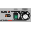 Grill kontaktowy pojedynczy o mocy 1,8kW marki YATO YG-04555.
Grill YATO jest urządzeniem niezbędnym na każdej kuchni. Przeznaczony jest do szybkiego przygotowywania hamburgerów, mięs, ryb, tortili, tostów czy warzyw.
Żeliwna płyta grillowa o wymiarach 230x225mm, ryflowana na górze i dole, pozwala na jednoczesne obustronne smażenie wielu produktów.
Grzałka o mocy 1,8kW sterowana jest za pomocą potencjometru umieszczonego na płycie frontowej. Możliwe jest ustawienie temperatury pracy w zakresie 50~300°C. Zainstalowany bryzgoszczelny wyłącznik pozwala na wyłączenie grilla, gdy jest on nieużywany, bez konieczności odłączania kabla zasilającego z sieci. Grill zasilany jest prądem o napięciu 230V~50Hz.
Obudowa wykonana jest z wysokiej jakości stali nierdzewnej. Dzięki temu grill jest szybki w czyszczeniu i utrzymaniu w czystości. Dodatkowo z przodu zainstalowana jest rynienka na tłuszcz i wszelkiego rodzaju odpadki po grillowaniu. Istnieje możliwość łatwego wyciągnięcia jej i umycia. W skład wyposażenia wchodzi dodatkowo miedziana szczotka druciana, którą można czyścić płytę grillową, bez obaw o zarysowanie jej powierzchni. Urządzenie posiada wygodną, nienagrzewającą się plastikową rękojeść.
Grill YATO ma wymiary 310x370x205mm i waży 15kg, klasa ochrony IPX3.
 | YG-04555, Elektryczny grill kontaktowy ryflowany 32 cm 1,8 kW