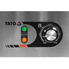 Płyta grillowa o mocy 3,0kW marki YATO YG-04587.
Ryflowana stalowa pływa grillowa o wymiarach 555x350mm i grubości 9mm doskonale przewodzi ciepło. Dzięki temu idealnie nadaje się do smażenia jajek, kiełbasek, bekonu, mięs, opiekania tostów, tortili czy warzyw.
Grzałka o mocy 3,0kW posiada sterowanie za pomocą potencjometru z regulacją temperatury pracy w zakresie 50~300ºC, który umieszczony jest na panelu frontowym. Natomiast z tyłu urządzenia umieszczony jest bryzgoszczelny wyłącznik, który umożliwia wyłączenie grilla, bez konieczności odłączania przewodu zasilającego z sieci. Urządzenie zasilane jest prądem 230V~50Hz. Wbudowany bezpiecznik zapobiega przed przegrzaniem się grilla.
Grill o wymiarach 555x430x230mm waży 18,5kg, klasa ochrony IPX3. Jego obudowa wykonana jest z wysokiej jakości stali nierdzewnej. Dzięki temu grill jest szybki w czyszczeniu i utrzymaniu w czystości. Dodatkowo z przodu płyty grzejnej jest rynienka na tłuszcz i wszelkiego rodzaju odpadki po grillowaniu. Natomiast specjalny otwór spadowy umożliwia zgarnięcie zabrudzeń do dolnej szufladki, którą można łatwo wyciągnąć do mycia.
Dodatkowo boczne oraz tylna ścianka posiadają rant ochronny o wysokości 75mm, który zabezpiecza przygotwywane potrawy przed wypadnięciem oraz chroni przed pryskaniem tłuszczu. Pod spodem urządzenia są cztery nóżki anty-poślizgowe, zapewniające stabilną pozycję na blacie.
 | YG-04587, Elektryczna płyta grillowa ryflowana 55 cm