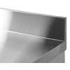 Stół mroźniczy 2-drzwiowy z blatem roboczym z rantem marki YATO YG-05251.
Stół chłodniczy o wymiarach 1360x700x950mm ma pojemność komory 282L. Przeznaczony jest do przechowywania żywności w zakresie temperatur -18~-22°C.
Doskonale nadaje się do wszelkiego typu punków gastronomicznych takich jak restauracje, bary, puby czy pizzerie.
Obudowa zewnętrzna i wewnętrzna wykonana z wysokiej jakości stali nierdzewnej SS201 gwarantuje elegancki wygląd, a jednocześnie jest bardzo łatwa w utrzymaniu w czystości. Blat posiada dodatkowy rant tylny o wysokości 100mm. Stół wyposażony jest w 4 nóżki z regulacją wysokości w zakresie 120~180mm.
Boczny agregat chłodniczy o mocy 520W wykorzystuje czynnik chłodniczy R290 dedykowany do pracy w 4 klasie klimatycznej, przy maksymalnej temperaturze otoczenia 30°C i wilgotności względnej 55%. Zasilany jest prądem o napięciu 220-240V ~50Hz. Elektroniczny sterownik marki Dixell z cyfrowym wyświetlaczem temperatury. Średnie roczne zużycie energii 2420 kWh.
Urządzenie posiada chłodzenie wymuszone oraz funkcję automatycznego odszraniania.
Model z dwoma samozamykającymi się drzwiami z wygodnymi uchwytami do otwierania. Na każde drzwi ma w zestawie po 1 półce rusztowej powlekanej PVC o nośności max 40kg - przy równomiernym obciążeniu. Umożliwia przechowywanie pojemników GN 1/1.
 | YG-05251, Stół mroźniczy 2-drzwiowy - linia 700