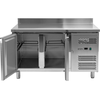 Stół mroźniczy 2-drzwiowy z blatem roboczym z rantem marki YATO YG-05251.
Stół chłodniczy o wymiarach 1360x700x950mm ma pojemność komory 282L. Przeznaczony jest do przechowywania żywności w zakresie temperatur -18~-22°C.
Doskonale nadaje się do wszelkiego typu punków gastronomicznych takich jak restauracje, bary, puby czy pizzerie.
Obudowa zewnętrzna i wewnętrzna wykonana z wysokiej jakości stali nierdzewnej SS201 gwarantuje elegancki wygląd, a jednocześnie jest bardzo łatwa w utrzymaniu w czystości. Blat posiada dodatkowy rant tylny o wysokości 100mm. Stół wyposażony jest w 4 nóżki z regulacją wysokości w zakresie 120~180mm.
Boczny agregat chłodniczy o mocy 520W wykorzystuje czynnik chłodniczy R290 dedykowany do pracy w 4 klasie klimatycznej, przy maksymalnej temperaturze otoczenia 30°C i wilgotności względnej 55%. Zasilany jest prądem o napięciu 220-240V ~50Hz. Elektroniczny sterownik marki Dixell z cyfrowym wyświetlaczem temperatury. Średnie roczne zużycie energii 2420 kWh.
Urządzenie posiada chłodzenie wymuszone oraz funkcję automatycznego odszraniania.
Model z dwoma samozamykającymi się drzwiami z wygodnymi uchwytami do otwierania. Na każde drzwi ma w zestawie po 1 półce rusztowej powlekanej PVC o nośności max 40kg - przy równomiernym obciążeniu. Umożliwia przechowywanie pojemników GN 1/1.
 | YG-05251, Stół mroźniczy 2-drzwiowy - linia 700