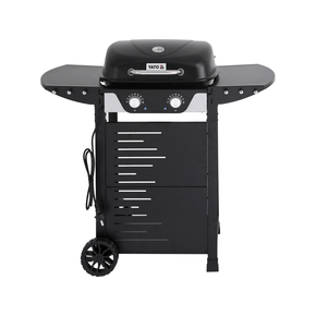 Grill elektryczny YATO Asahi to zaawansowane urządzenie do grillowania, łączące w sobie moc, funkcjonalność i wygodę użytkowania.

Produkt wysoce odporny na działanie warunków atmosferycznych (wodoodporność IPX4).

Konstrukcja grilla YATO Asahi została starannie przemyślana pod kątem wygody użytkowania:
• pokrywa z wbudowanym termometrem przyspiesza proces grillowania i chroni przed wiatrem; dodatkowo dym z potraw nada im odpowiedni smak i aromat
• 6 wieszaków na akcesoria oraz składane półki boczne zapewniają dodatkową przestrzeń roboczą
• czytelne, chromowane pokrętła regulacji temperatury
• składane półki boczne sprawiają, że grilla zajmuje mało miejsca i jest łatwiejszy w przechowywaniu i transporcie

Grill wyposażony jest w dwie grzałki o łącznej mocy 2300W i oferuje imponującą wydajność grzewczą.

Jego unikalna cecha to 2-strefowa regulacja temperatury w zakresie 100 - 300°C, umożliwiająca jednoczesne przygotowywanie różnych potraw w odmiennych temperaturach.

Grill posiada emaliowany ruszt o powierzchni grzewczej 47 x 37 cm, zapewniający dużą przestrzeń do grillowania.

Dodatkowo, wyposażony jest w emaliowaną płytę oraz emaliowaną kratkę podgrzewającą o wymiarach 40 x 15 cm, co zwiększa jego wszechstronność.

Dodatkowe informacje
• moc: 2300 W (230V 50Hz)
• ilość grzałek: 2, każda o mocy 1,15 kW
• stalowa misa odporna na działania wysokiej temperatury
• pojemnik na tłuszcz - możliwość wyjęcia i umycia poza grillem
• stopień ochrony przed deszczem: IPX4

Wymiary i waga
• grill: 100,5 x 47,5 x 92,4 cm (szerokość grilla po złożeniu półek: 60 cm)
• powierzchnia grzewcza rusztu: 47 x 37 cm
• kratka do podgrzewania: 40 x 15 cm
• waga grilla: 14,5 kg
• przewód: 1,5 m (1.0 mm²)

Materiał wykonania
• ruszt: stal pokryta emalią
• płyta: stal pokryta emalią
• kratka podgrzewająca: stal pokryta emalią
• grzałki: stal nierdzewna
• termometr: stal nierdzewna
• pokrywa: stal, malowana na kolor czarny, odporna na wysoką temperaturę
• misa: stal, malowana na kolor czarny, odporna na wysoką temperaturę
• uchwyt: stal nierdzewna
• pojemnik na tłuszcz: stal malowana na kolor czarny
• panel przedni: stal malowana proszkowo na kolor czarny, stal nierdzewna
• pokrętła: ABS
• półki boczne: stal malowana proszkowo na kolor czarny
• nogi: stal malowana proszkowo na kolor czarny
• kółka: PE

W celach logistycznych grill gazowy zapakowany jest w karton. Panel grilla wraz z pokrywą dostarczony jest w całości, co ułatwia i przyspiesza montaż. | Asahi, Grill elektryczny, stojący 2300 W, 47x37 cm