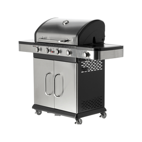 Grill gazowy 4+1 o nowoczesnym designie, wykonany ze stali nierdzewnej, wyposażony w niezawodny, żeliwny ruszt. Półki boczne oraz pojemna, zamykana szafka ułatwią przechowywanie przypraw i niezbędnych akcesoriów.

Palnik boczny o mocy 2,2 kW umożliwi gotowanie i podgrzewanie potraw w garnku i na patelni. Dodatkowym atutem jest miejsce na butlę gazową oraz wbudowany otwieracz do butelek.

Palnik boczny umożliwia ugotowanie lub podgrzanie zupy, przygotowanie sosów, zagotowanie wody na herbatę.

Pokrywa z termometrem zapewnia równomierny rozkład temperatury, szybsze grillowanie oraz osłonę przed wiatrem. Dodatkowo dym z potraw nada im odpowiedni smak i aromat.

Ruszty stosowane w grillach Yato to ruszty wykonane w całości z żeliwa. Tańsze ruszty wykonywane są ze staliwa stopowego pokrytego emalią. Żeliwny ruszt szybko się nagrzewa i długo utrzymuje ciepło.

Na bocznej ściance znajduje się praktyczny otwieracz do butelek.

Zalety grillowania na grillu gazowym:
• wyjątkowy smak - wyjątkowy smak otrzymujemy dzięki odparowywaniu z potraw soków i tłuszczy. Kopuła w grillu gazowym zatrzymuje dym i nadaje im aromat
• kontrola temperatury - dzięki pokrętłom, pokrywie, kilku palnikom oraz termometrowi jesteś w stanie dopasować temperaturę do przyrządzanych mięs, warzyw i serów
• komfort pracy - w porównaniu do grilli węglowych grillowanie oraz konserwacja będzie dużo łatwiejsza. Po pierwsze dzięki szybkiemu nagrzewaniu się grilla możesz zacząć smażyć już po kilku minutach. Po drugie nie musisz dorzucać węgla, dmuchać i kontrolować wielkości płomienia. Po trzecie czyszczenie grilla gazowego jest znacznie szybsze - m.in. nie wymaga wysypywania popiołu.

Najważniejsze informacje:
• łączna moc: 14,2 kW
• ilość palników: 4+1, czyli 4 palniki główne ze stali nierdzewnej, każdy o mocy 3 kW. 1 palnik boczny o mocy 2,2 kW;
• średnie spalanie gazu: 1032 g/h (zużycie maksymalne przy działających wszystkich palnikach);
• zapalnik piezo umieszczony po środku panelu sterowania;
• kratka podgrzewająca nad rusztem wykonana ze stali nierdzewnej;
• otwierana szafka ze specjalną kieszenią (otworem) przeznaczonym na przechowywanie w trakcie i po grillowaniu polskiej butlki gazowej 11kg;
• stalowa misa odporna na działania wysokiej temperatury;
• półki boczne oraz pojemna, zamykana szafka ułatwią przechowywanie przypraw i niezbędnych akcesoriów;
• 4 obrotowe kółka z hamulcem ułatwią transport grilla;
• pojemnik na tłuszcz umieszczony pod misą;
• wyprofilowane osłony palnika (aromatyzery) z wycięciami;
• możliwość wysunięcia płyty ociekowej i umycia poza grillem.

Wymiary i waga:
• grill: 133 x 57 x 112 cm;
• ruszt żeliwny, żebrowy: 70 x 42 cm (3 sztuki) ;
• kratka podgrzewająca: 67,5 x 12 cm;
• szafka (wewnątrz) - 69 x 42,5 x 55/56 cm (szerokość x głębokość x wysokość) ;
• waga: 36 kg;
• waga rusztu żebrowego: 3 x 1,4 kg =4,2 kg;
• grubość prętów w ruszcie: 0,75 cm - 1,3 cm;

Materiał wykonania:
• ruszt: żeliwo;
• kratka podgrzewająca: stal nierdzewna (S/S 430) ;
• palnik: stal nierdzewna;
• osłona palnika (aromatyzer): stal pokryta emalią;
• termometr: stal nierdzewna;
• pokrywa: stal nierdzewna (S/S 430), podwójna warstwa;
• misa: stal, malowana na kolor czarny, odporna na wysoką temperaturę;
• panel przedni: stal nierdzewna (S/S 430) ;
• półki boczne (góra): stal, malowana proszkowo na kolor czarny;
• półki boczne (dekoracja): stal nierdzewna (S/S 430) ;
• szafka przednia (drzwiczki): stal nierdzewna (S/S 430), podwójna warstwa;
• szafka przednia (pozostałe elementy): stal, malowana proszkowo na kolor czarny;

STAL NIERDZEWNA S/S 430 należy do wysokogatunkowych stali ferrytycznych. Wysoka zawartość chromu a tym samym wysoka odporność korozyjna pozwala na zastosowanie w produktach o podwyższonym działaniu wody.

ŻELIWO - wysokowęglowy stop żelaza z węglem (ponad 2,11% węgla). Gwarantuje lepsze parametry termiczne - równomiernie się nagrzewa, doskonale przewodzi temperaturę, długo utrzymuje ciepło. Jest bardzo trwały oraz wysoce odporny na ścieranie i korozję.

Niezbędne akcesoria:
• Do grilla nie jest dołączony reduktor oraz wąż. Możliwość dokupienia reduktorów gazowych z wężem marki Vorel (99670 oraz 99671).
• Możliwość dokupienia pokrowca na grilla - model YATO YG-20050.
• Możliwość dokupienia dwustronnej płyty o wymiarach 22 x 41cm (YG-20020)

Uwaga!
W celach logistycznych grill gazowy zapakowany jest w karton. W porównaniu do wielu innych producentów panel grilla wraz z pokrywą dostarczony jest w całości, co ułatwia i przyspiesza montaż. | Zushi, Grill gazowy 4+1, stal nierdzewna 14,2 kW