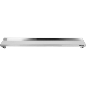 Półka wisząca z rantem marki Yato o wymiarze 1500 x 300 x 180 mm
Półki wiszące są niezwykle funkcjonalne i bardzo przydatne niemal w każdej kuchni. Pozwalają dodatkowo wykorzystać przestrzeń tworząc niezwykle przydatne miejsce do przechowywania różnego typu pojemników, przypraw, przyborów kuchennych, itp.
• półki Yato wykonane są z wysokiej jakości stali nierdzewnej, przez co ich czyszczenie jest bardzo łatwe i szybkie
• dodatkowo z tyłu posiadają rant o wysokości 35mm zabezpieczający przed przedostawaniem się zabrudzeń pomiędzy półkę a ścianę

Informacje:
• długość [mm]: 1500
• materiał: stal nierdzewna
• szerokość [mm]: 300
• wysokość [mm]: 180

 | YG-09042, Półka wisząca z rantem pojedyncza 1500x300x180 mm