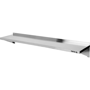 Półka wisząca z rantem marki Yato o wymiarze 1800 x 300 x 180 mm
Półki wiszące są niezwykle funkcjonalne i bardzo przydatne niemal w każdej kuchni. Pozwalają dodatkowo wykorzystać przestrzeń tworząc niezwykle przydatne miejsce do przechowywania różnego typu pojemników, przypraw, przyborów kuchennych, itp.
• półki Yato wykonane są z wysokiej jakości stali nierdzewnej, przez co ich czyszczenie jest bardzo łatwe i szybkie
• dodatkowo z tyłu posiadają rant o wysokości 35mm zabezpieczający przed przedostawaniem się zabrudzeń pomiędzy półkę a ścianę

Informacje:
• długość [mm]: 1800 
• materiał: stal nierdzewna
• szerokość [mm]: 300 
• wysokość [mm]: 180

 | YG-09044, Półka wisząca z rantem pojedyncza 1800x300x180 mm