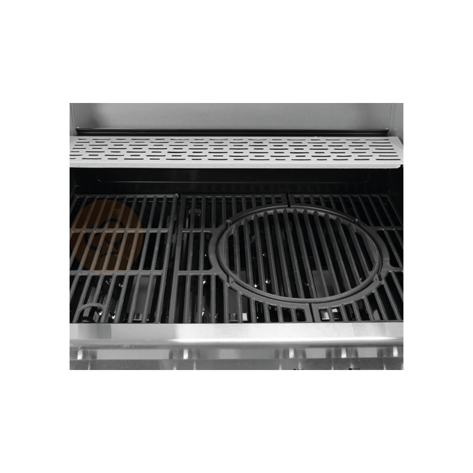 Grill gazowy 6+1 o nowoczesnym wyglądzie wykonany ze stali nierdzewnej, wyposażony w żeliwny ruszt o wymiarach 82 x 41,5 cm. Półki boczne oraz pojemna, zamykana szafka ułatwią przechowywanie przypraw i niezbędnych akcesoriów. Palnik boczny o mocy 2,2 kW umożliwi gotowanie i podgrzewanie potraw w garnku lub na patelni. Dodatkowym atutem jest miejsce na butlę gazową, pojemnik ze stali nierdzewnej umieszczony w jednej z półek bocznych oraz wbudowany otwieracz do butelek.

Wymiary i waga:
• Grill: 144 x 57 x 112cm 
• Ruszt żeliwny, żebrowy (4szt) - powierzchnia grzewcza 82 x 41,5 cm, waga 6,45kg
• Okrągły ruszt (ø30cm) wbudowany w ruszt żebrowy. Możliwość wyjęcia okrągłego rusztu i włożenia specjalnej, kamiennej płyty na pizzę (brak w zestawie)
• Kratka podgrzewająca: 82 x 12cm 
• Waga grilla: 46 kg
• Wymiar szyby: 76 x 13cm
• Wymiar półki bocznej: 34,5 x 42,5cm
• Wymiar pojemnika na jedzenie: 26,5 x 32,5 x 9,5cm
• UWAGA: brak płyty żeliwnej w zestawie. Możliwość dokupienia dwustronnej płyty o wymiarach 22 x 41cm (indeks YG-20020)

Informacje:
• Otwierana szafka ze specjalną kieszenią (otworem) przeznaczonym na przechowywanie w trakcie i po grillowaniu polskiej butli gazowej 11kg. 
• Pokrywa z termometrem zapewnia szybsze grillowanie oraz osłonę przed wiatrem. Dodatkowo dym z potraw nada im odpowiedni smak i aromat.
• Szybka umieszczona w pokrywie umożliwia podgląd stanu przyrządzanych potraw. Szybka o grubości 6mm odporna na wysoką temperaturę.
• Zapalnik umieszczony w pokrętłach
• Wyjmowany pojemnik na jedzenie - idealna do przechowywania zamarynowanych potraw, odłożenia upieczonych, gorących potraw i utrzymywanie ich temperatury (dodatkowo można owinąć je aluminiową folią)
• Niezawodny, żeliwny ruszt, który szybko się nagrzewa i długo utrzymuje ciepło.
• Kratka podgrzewająca nad rusztem wykonana ze stali nierdzewnej 
• Ilość palników: 6+1, czyli 6 palników głównych ze stali nierdzewnej, każdy o mocy 3kW. 1 palnik boczny o mocy 2,2kW.
• Łączna moc: 20,2kW
• Średnie spalanie gazu*: 1468 g/h
• Palnik boczny umożliwia ugotowanie lub podgrzanie zupy, przygotowanie sosów, zagotowanie wody na herbatę. 
• Stalowa misa odporna na działania wysokiej temperatury 
• Półki boczne oraz pojemna, zamykana szafka ułatwią przechowywanie przypraw i niezbędnych akcesoriów.
• 4 obrotowe kółka z hamulcem ułatwią transport grilla.
• 6 wieszaków umieszczonych na półkach bocznych. Idealne do zawieszenia sztućców, ściereczki itp.
• 7 pokręteł z niebieskim światłem LED, które zapalają się po uruchomieniu danego palnika. Oświetlenie ułatwią grillowanie po zmroku, informuje który palnik jest włączony
• Wyprofilowane osłony palnika (aromatyzery) z wycięciami 
• Otwieracz do butelek z boku grilla
• Możliwość wysunięcia płyty ściekowej i umycia poza grillem
• Możliwość dokupienia pokrowca na grilla - model YATO YG-20051
• Możliwość zainstalowania obrotowego rożna elektrycznego do przyrządzania m.in. kurczaka - model YG-20021

*Zużycie maksymalne przy działających wszystki palnikach

Materiał wykonania: 
• Ruszt: żeliwo
• Kratka podgrzewająca: stal nierdzewna (S/S 430)
• Palnik: stal nierdzewna
• Osłona palnika (aromatyzer): stal pokryta emalią
• Termometr: stal nierdzewna
• Pokrywa: stal nierdzewna (S/S 430), podwójna warstwa
• Misa: stal, malowana na kolor czarny, odporna na wysoką temperaturę
• Uchwyt: stal nierdzewna
• Panel przedni: stal nierdzewna (S/S 430)
• Półki boczne: stal nierdzewna (S/S 430)
• Półki boczne (wieszaki): tworzywo sztuczne, kolor szary
• Szafka przednia (drzwiczki): stal nierdzewna (S/S 430), podwójna warstwa
• Szafka przednia (pozostałe elementy): stal, malowana proszkowo na kolor srebrny
• Szyba: szkło hartowane
• Pojemnik na jedzenie: stal nierdzewna

STAL NIERDZEWNA S/S 430 należy do wysokogatunkowych stali ferrytycznych. Wysoka zawartość chromu a tym samym wysoka odporność korozyjna pozwala na zastosowanie w produktach o podwyższonym działaniu wody. 

ŻELIWO - wysokowęglowy stop żelaza z węglem (ponad 2,11% węgla). Gwarantuje lepsze parametry termiczne - równomiernie się nagrzewa, doskonale przewodzi temperaturę, długo utrzymuje ciepło. Jest bardzo trwały oraz wysoce odporny na ścieranie i korozję

Zalety grillowania na grillu gazowym:
• WYJĄTKOWY SMAK -wyjątkowy smak otrzymujemy dzięki odparowywaniu z potraw soków i tłuszczy. Kopuła w grillu gazowym zatrzymuje dym i nadaje im aromat
• KONTROLA TEMPERATURY -dzięki pokrętłom, pokrywie, kilku palnikom oraz termometrowi jesteś w stanie dopasować temperaturę do przyrządzanych mięs, warzyw i serów.
• KOMFORT PRACY -W porównaniu do grilli węglowych grillowanie oraz konserwacja będzie dużo łatwiejsza. Po pierwsze dzięki szybkiemu nagrzewaniu się grilla możesz zacząć smażyć już po kilku minutach. Po drugie nie musisz dorzucać węgla, dmuchać i kontrolować wielkości płomienia. Po trzecie czyszczenie grilla gazowego jest znacznie szybsze - m.in. nie wymaga wysypywania popiołu.

Możliwość dokupienia dodatkowych akcesoriów:
• pokrowiec YG-20051
• płyta żeliwna YG-20020
• rożno elektryczne YG-20021
• wąż z reduktorem VOREL 99670 lub 99671

W celach logistycznych grill gazowy zapakowany jest w karton. Panel grilla wraz z pokrywą dostarczony jest w całości, co ułatwia i przyspiesza montaż

Do grilla nie jest dołączony reduktor oraz wąż. | Itami, Grill gazowy 6+1 stal nierdzewna 20,5 kW, z szybą
