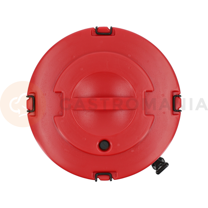 Pojemność: 15 l
Średnica zewnętrzna: 335 mm
Średnica wewnętrzna: 280 mm
Wysokość zewnętrzna: 300 mm
Wysokość wewnętrzna: 240 mm
Materiał zbiornika: stal nierdzewna
Materiał obudowy: PE
Podwójne ściany: tak
Uchwyt: x2
Zatrzaski: x4
Zawór dekompresyjny: tak
Uszczelka silikonowa: tak
Izolacja termiczna: tak
Wzrost temperatury: 4 h: -3~0 ˚C
Spadek temperatury: 4 h: 85~80 ˚C
Możliwość piętrowania: tak, o tej samej pojemności
Łatwe czyszczenie: tak
Odporność na uszkodzenia mechaniczne: tak
Odporność na działanie kwasów organicznych i detergentów: tak | YG-09231, Termos transportowy okrągły z kranikiem 15 l