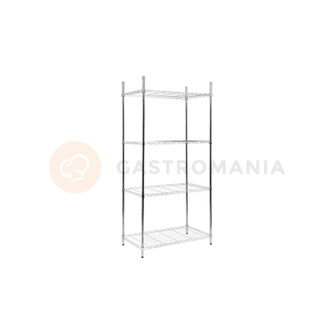 Półka regału o wymiarze 457 x 1520 mm ze stali chromowanej.
Półka Yato przeznaczona do ażurowego regału, doskonale sprawdzającego się w kuchniach, magazynach, sklepach, warsztatach. Wzmocnienie sprawia, że nośność każdej półki wynosi aż 200 kg, a całego regału - 800 kg. Chromowana powierzchnia gwarantuje ochronę przed korozją i uszkodzeniami eksploatacyjnymi, a druciana konstrukcja zapewnia produktom idealną wentylację.
• wysokość półek można swobodnie regulować na słupkach
• półka jest sprzedawana w kompletach po 4 szt
• regał nadaje się do samodzielnego montażu i jest łatwy do utrzymania w czystości
• gotowy regał składa się z 4 półek i 4 słupków - zestawy półek i słupków należy zakupić osobno
• w zestawie znajdują się 4 komplety klipsów montażowych

Informacje:
• nośność: 200 kg
• szerokość: 1520 mm
• głębokość: 457 mm
• grubość drutu: 3,4 mm
• grubość rantu: 4,6 mm
• grubość wzmocnienia półki: 6,1 mm

 | YG-09053, Półka do regału ażurowego 457x1520 mm