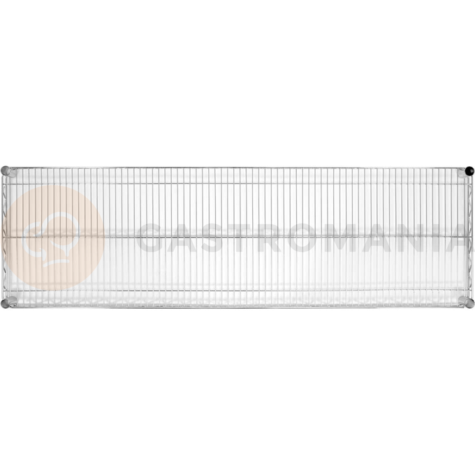 Półka regału o wymiarze 457 x 1520 mm ze stali chromowanej.
Półka Yato przeznaczona do ażurowego regału, doskonale sprawdzającego się w kuchniach, magazynach, sklepach, warsztatach. Wzmocnienie sprawia, że nośność każdej półki wynosi aż 200 kg, a całego regału - 800 kg. Chromowana powierzchnia gwarantuje ochronę przed korozją i uszkodzeniami eksploatacyjnymi, a druciana konstrukcja zapewnia produktom idealną wentylację.
• wysokość półek można swobodnie regulować na słupkach
• półka jest sprzedawana w kompletach po 4 szt
• regał nadaje się do samodzielnego montażu i jest łatwy do utrzymania w czystości
• gotowy regał składa się z 4 półek i 4 słupków - zestawy półek i słupków należy zakupić osobno
• w zestawie znajdują się 4 komplety klipsów montażowych

Informacje:
• nośność: 200 kg
• szerokość: 1520 mm
• głębokość: 457 mm
• grubość drutu: 3,4 mm
• grubość rantu: 4,6 mm
• grubość wzmocnienia półki: 6,1 mm

 | YG-09053, Półka do regału ażurowego 457x1520 mm