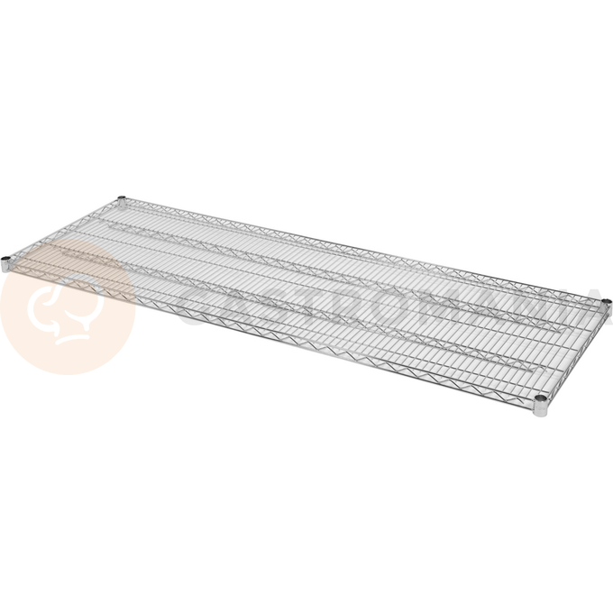 Półka regału o wymiarze 610 x 1520 mm ze stali chromowanej.
Półka Yato przeznaczona do ażurowego regału, doskonale sprawdzającego się w kuchniach, magazynach, sklepach, warsztatach. Wzmocnienie sprawia, że nośność każdej półki wynosi aż 200 kg, a całego regału - 800 kg. Chromowana powierzchnia gwarantuje ochronę przed korozją i uszkodzeniami eksploatacyjnymi, a druciana konstrukcja zapewnia produktom idealną wentylację.
• wysokość półek można swobodnie regulować na słupkach
• półka jest sprzedawana w kompletach po 4 szt
• regał nadaje się do samodzielnego montażu i jest łatwy do utrzymania w czystości
• gotowy regał składa się z 4 półek i 4 słupków - zestawy półek i słupków należy zakupić osobno
• w zestawie znajdują się 4 komplety klipsów montażowych

Informacje:
• nośność: 200 kg
• szerokość: 1520 mm
• głębokość: 610 mm
• grubość drutu: 3,4 mm
• grubość rantu: 4,6 mm
• grubość wzmocnienia półki: 6,1 mm

 | YG-09058, Półka do regału ażurowego 610x1520 mm