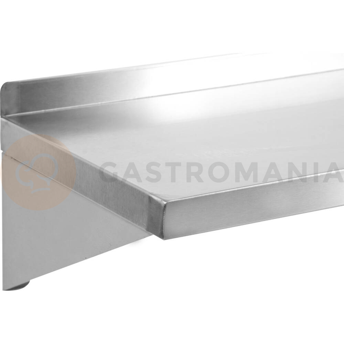 Półka wisząca z rantem marki Yato o wymiarze 1800 x 300 x 180 mm
Półki wiszące są niezwykle funkcjonalne i bardzo przydatne niemal w każdej kuchni. Pozwalają dodatkowo wykorzystać przestrzeń tworząc niezwykle przydatne miejsce do przechowywania różnego typu pojemników, przypraw, przyborów kuchennych, itp.
• półki Yato wykonane są z wysokiej jakości stali nierdzewnej, przez co ich czyszczenie jest bardzo łatwe i szybkie
• dodatkowo z tyłu posiadają rant o wysokości 35mm zabezpieczający przed przedostawaniem się zabrudzeń pomiędzy półkę a ścianę

Informacje:
• długość [mm]: 1800 
• materiał: stal nierdzewna
• szerokość [mm]: 300 
• wysokość [mm]: 180

 | YG-09044, Półka wisząca z rantem pojedyncza 1800x300x180 mm