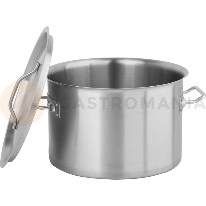 Profesjonalny garnek niski z pokrywką, o wymiarach 30x20 cm oraz pojemności 14l.
Garnek YATO Professional Kitchen Equipment przeznaczony jest do profesjonalnego wykorzystania w branży gastronomicznej. Doskonale nadaje się do przygotowywania wszelkiego rodzaju potraw.
Wykonany jest z wysokiej jakości stali nierdzewnej 201 do użytku w gastronomii.
Specjalna konstrukcja dna kapsułowego rozprowadza ciepło równomiernie po całej powierzchni spodu, co zwiększa stopień wykorzystania ciepła i efektywność gotowania. Przekłada się to bezpośrednio na ich jakość oraz komfort pracy kucharza. Takie rozwiązanie zmniejsza również ryzyko przypalenia potraw.
Wkładka ferromagnetyczna w dnie pozwala na stosowanie garnków YATO na każdym rodzaju kuchenek, takich jak:
• elektryczna
• indukcyjna
• gazowa
• ceramiczna

W garnkach YATO zastosowano wyjątkowo masywne i nienagrzewające się, solidnie zamocowane uchwyty. Gwarantuje to bezpieczeństwo i wieloletnią trwałość użytkowania.
 | YG-00047, Garnek niski z pokrywką 30x20 cm 14 l