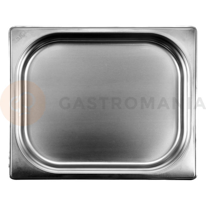 Profesjonalny pojemnik GN marki YATO ze stali nierdzewnej o wymiarach GN 1/2, 40 mm, pojemność 2,5 l. Pojemniki gastronomiczne YATO Proffesional Kitchen Equipment, przeznaczone są do profesjonalnego wykorzystania w placówkach żywienia zbiorowego. Wyprodukowano je z najwyższej jakości stali nierdzewnej typu 201, o matowej i gładkiej powierzchni, zgodnie ze standaryzacją GASTRO NORM PN-EN 631-1:1996. Pojemniki GN służą do przechowywania żywności w warunkach chłodniczych i mroźniczych - do -40°C. Idealnie nadają się również do wykorzystania w zakresie wyższych temperatur - do 300°C. Dzięki temu można je używać w technologii pieców konwekcyjno-parowych. Charakteryzuje je podwyższona odporność na uszkodzenia mechaniczne oraz działanie kwasów organicznych i detergentów. Właśnie dlatego, nadają się do mycia w zmywarkach oraz są odporne na intensywne szorowanie powierzchni. Szczególną uwagę przyłożono do detali, takich jak zaokrąglone naroża czy gładkie ranty, które zapewniają wysoki poziom bezpieczeństwa oraz higieny użytkowania. Dodatkowe przetłoczenie na obwodzie każdego pojemnika wzmacnia jego konstrukcję, zabezpieczając go przed zagnieceniami powstałymi podczas eksploatacji i umożliwia piętrowe składowanie.
 | YG-00261, Pojemnik gastronomiczny ze stali nierdzewnej GN 1/2 40 mm