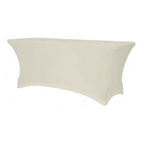 Pokrowiec elastyczny na stół cateringowy ecru 740x910x1800 mm | OLKA, XXL 180