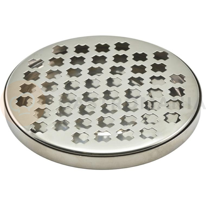 Okrągła stalowa taca z odsączaczem 140x14x141x141 mm | GENWARE, Barware