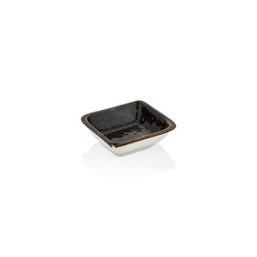 Miska kwadratowa 130x130 mm | BY BONE, Cowry Black
