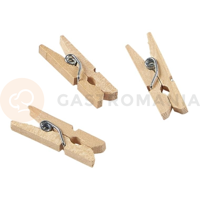 Mini spinacze drewniane, 1000 szt., 28x168x25 mm | GENWARE, Table Presentation