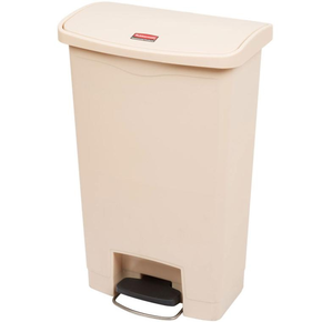Kosz z pedałem 50l beżowy | RUBBERMAID, Slim Jim