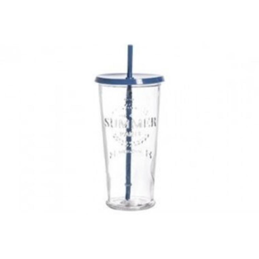 Szklanka z pokrywką i słomką 660 ml | COSY &amp; TRENDY, 304081